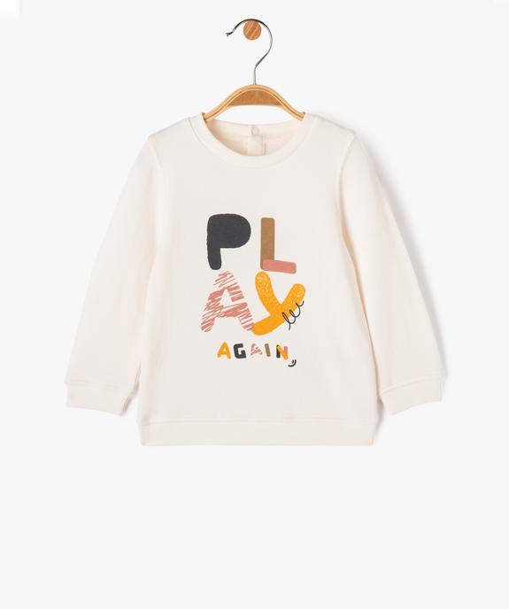 Sweat en maille bouclette imprimée bébé garçon vue1 - GEMO(BEBE DEBT) - GEMO