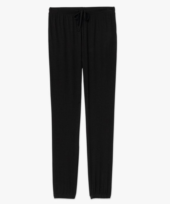 Pantalon de pyjama en maille fine avec bas resserré femme vue4 - GEMO 4G FEMME - GEMO