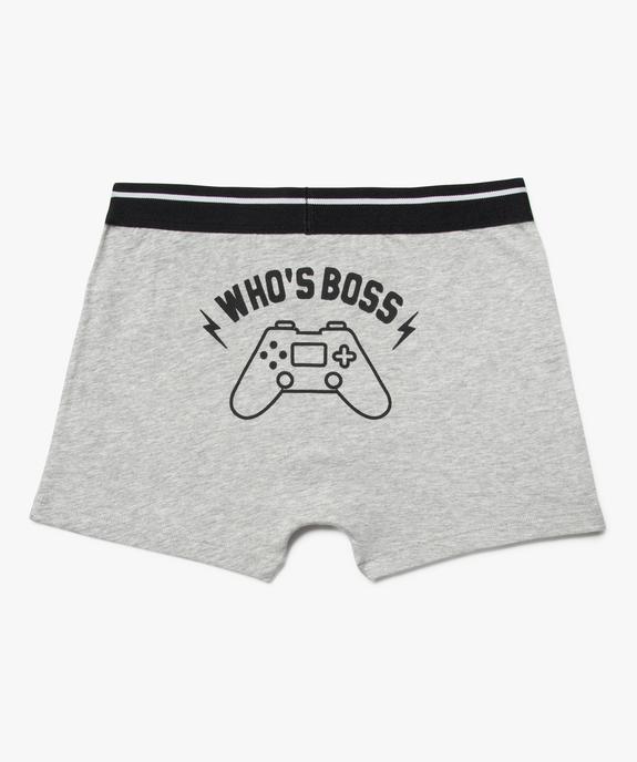 Boxer à motifs jeux video garçon (lot de 2) vue3 - GEMO 4G GARCON - GEMO