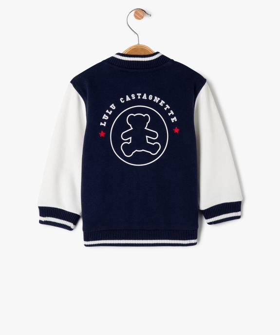 Sweat pressionné look veste en molleton doux bébé garçon - LuluCastagnette vue5 - LULU CASTAGNETTE G4G D - GEMO