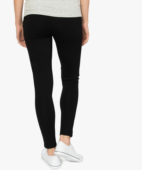 Legging de grossesse en maille milano avec bandeau confort | GEMO