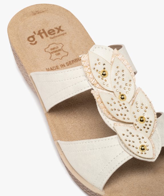 Sandales confort forme mule femme avec fermeture scratch vue6 - G'FLEX - GEMO