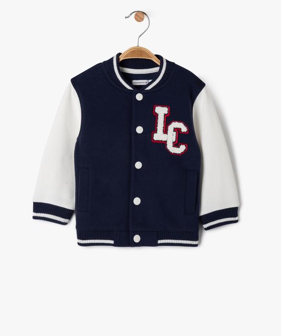 Sweat pressionné look veste en molleton doux bébé garçon - LuluCastagnette vue2 - LULU CASTAGNETTE G4G D - GEMO