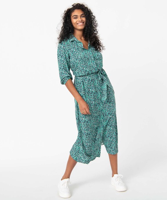 Robe femme imprimée longueur chevilles vue1 - GEMO(FEMME PAP) - GEMO