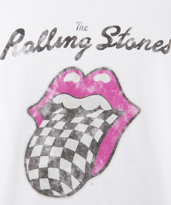Tee-shirt fille à manches courtes imprimé - Rolling Stones vue3 - ROLLING STONES - GEMO
