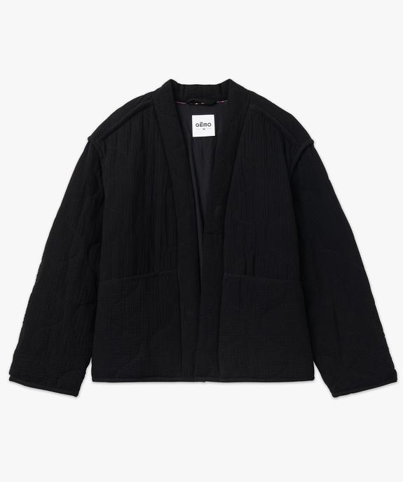 Veste matelassée en gaze de coton femme vue4 - GEMO 4G FEMME - GEMO
