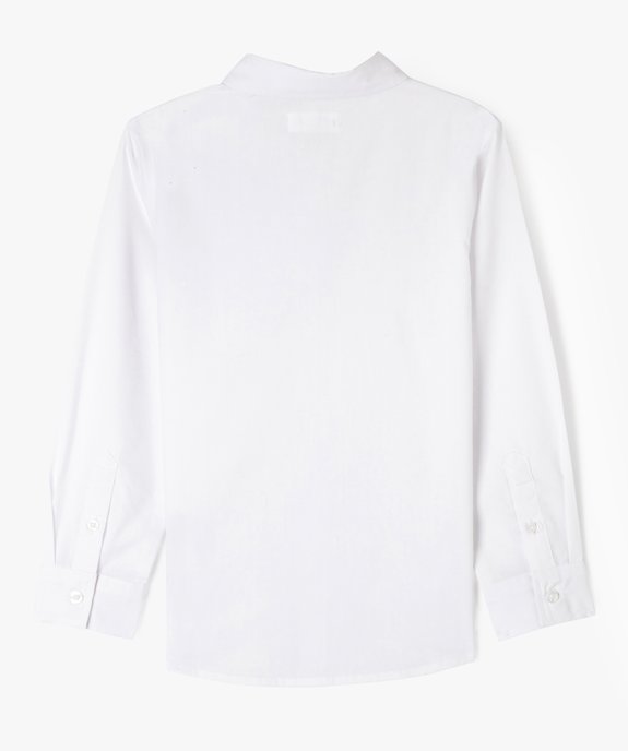 Chemise unie à manches longues garçon vue8 - GEMO 4G GARCON - GEMO