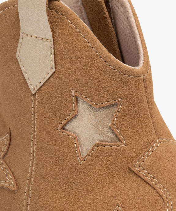 Bottines fille style santiags brodées avec détails effet métallisé vue7 - LOVELY WINGS GEMO FOR GOOD - GEMO