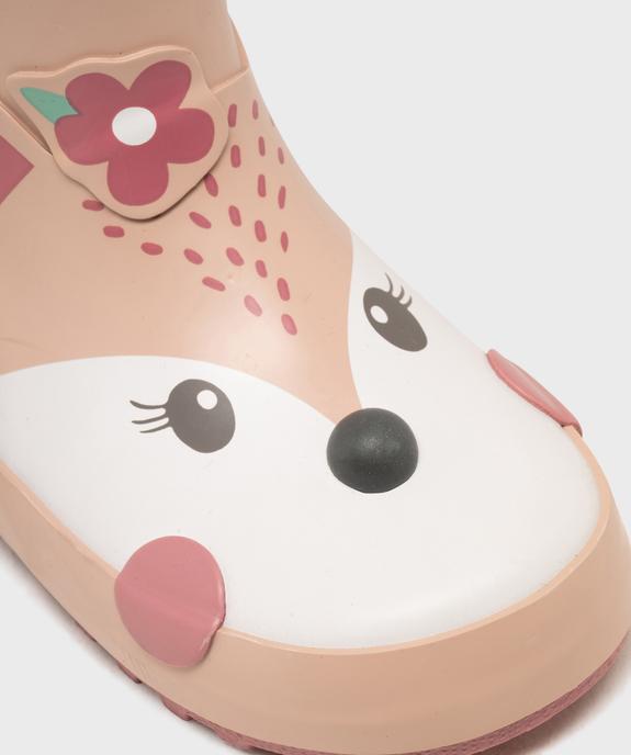Bottes de pluie imprimé renard fille vue6 - LOVELY WINGS - GEMO