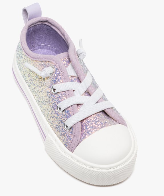 Baskets basses pailletées à lacets élastiques bébé fille vue5 - LOVELY WINGS - GEMO
