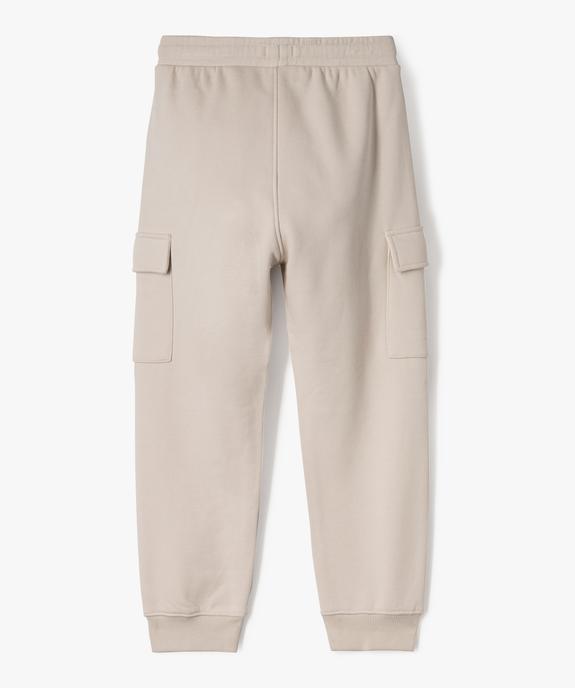 Pantalon de jogging cargo molleton garçon vue3 - GEMO (ENFANT) - GEMO