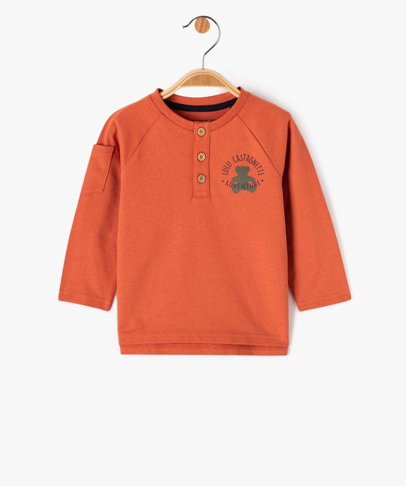 Tee-shirt manches longues col tunisien bébé garçon - LuluCastagnette vue1 - LULUCASTAGNETTE - GEMO