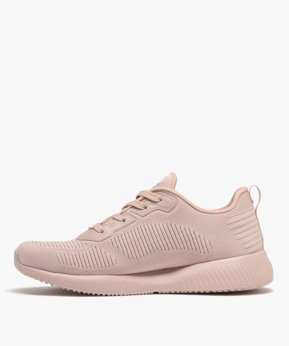 Baskets femme unies en mesh et à rainures - Skechers vue3 - SKECHERS - GEMO