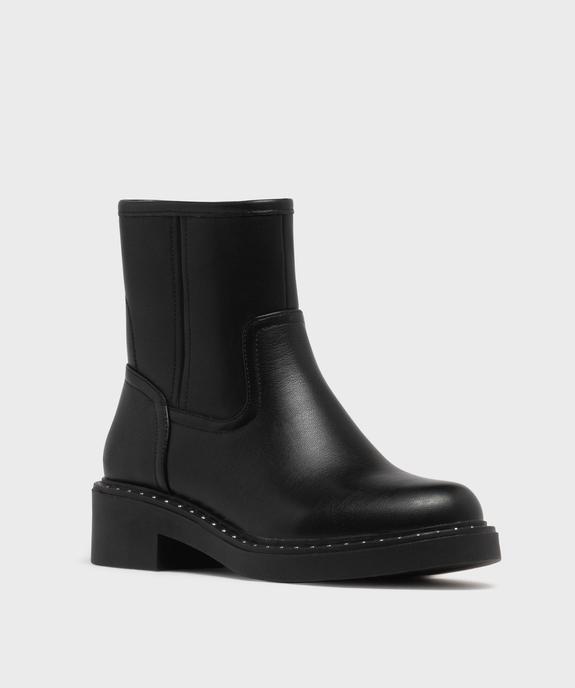 Boots zippées à clous et à petit talon femme vue3 - 5 MILES - GEMO