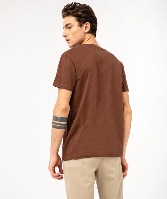 Tee-shirt à manches courtes et col V homme vue3 - GEMO 4G HOMME - GEMO