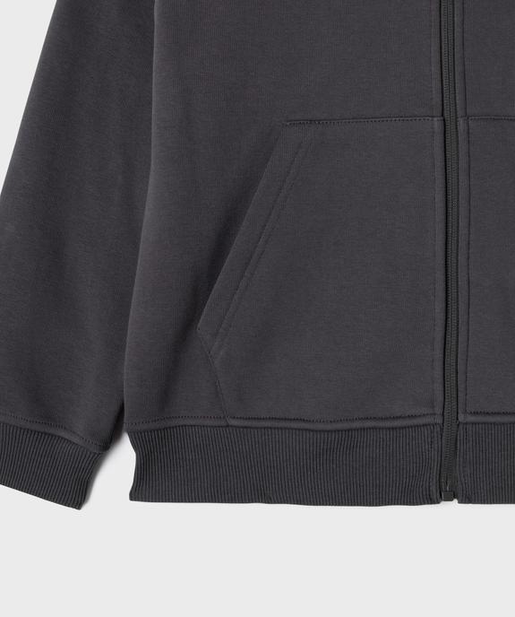 Sweat zippé à capuche avec intérieur chaud garçon vue3 - GEMO (JUNIOR) - GEMO