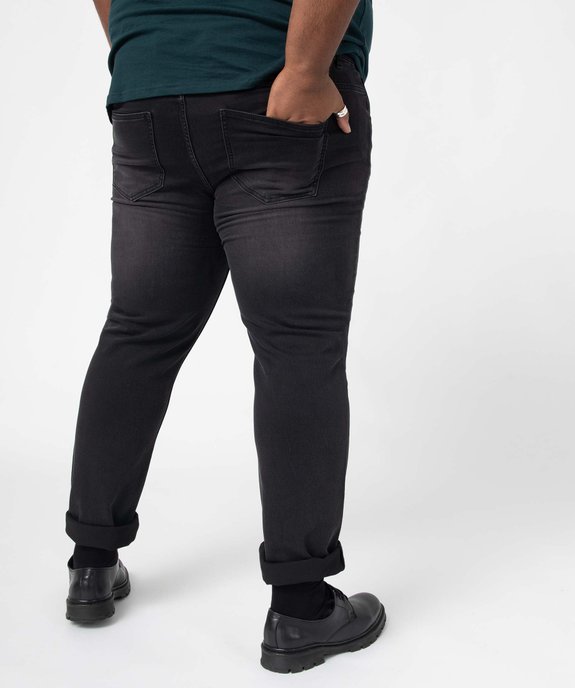 Jean homme coupe Straight légèrement délavé vue3 - GEMO (G TAILLE) - GEMO