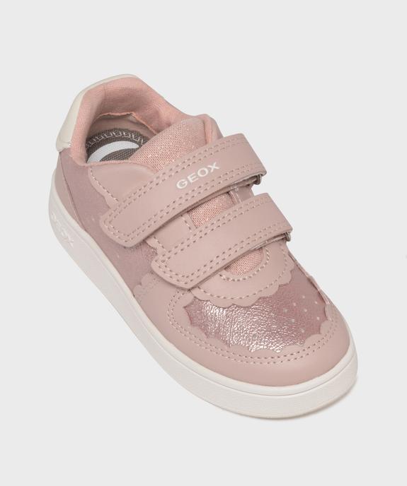 Baskets basses à scratch pailletées bébé fille - Geox vue5 - GEOX - GEMO