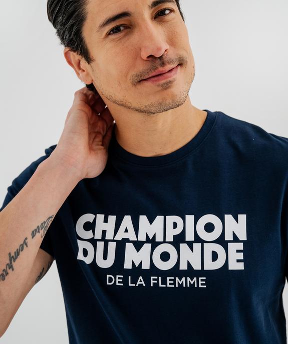 Tee-shirt manches courtes en jersey imprimé homme vue3 - GEMO 4G HOMME - GEMO