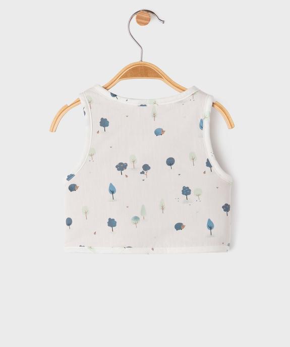 Gilet sans manches réversible coupe courte bébé garçon vue4 - GEMO(BB COUCHE) - GEMO