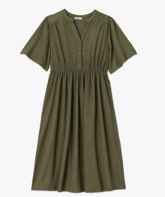 Robe de grossesse manches courtes en maille gaufrée vue4 - GEMO (MATER) - GEMO