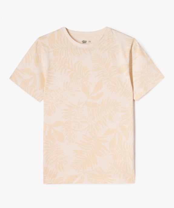 Tee-shirt imprimé feuillage garçon vue1 - GEMO 4G GARCON - GEMO