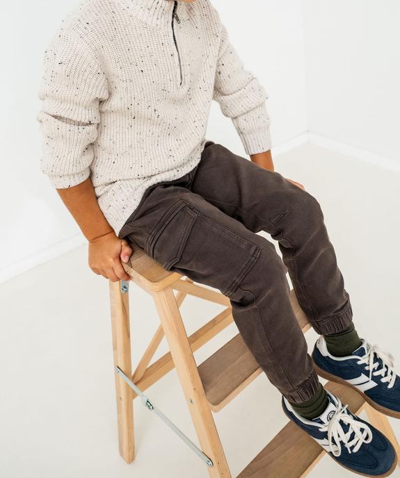 Pantalon cargo bas resserré garçon vue6 - GEMO (ENFANT) - GEMO