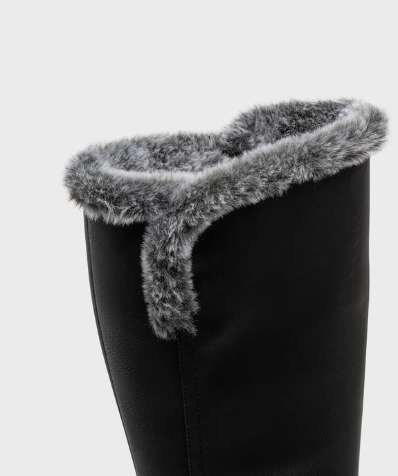 Bottes esprit biker avec fourrure imitation femme - Valentina Baldano vue6 - VALENTINA BALDA - GEMO