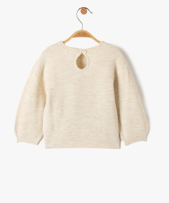 Pull de Noël bébé fille à motif en sequins pailletés vue3 - GEMO(BEBE DEBT) - GEMO