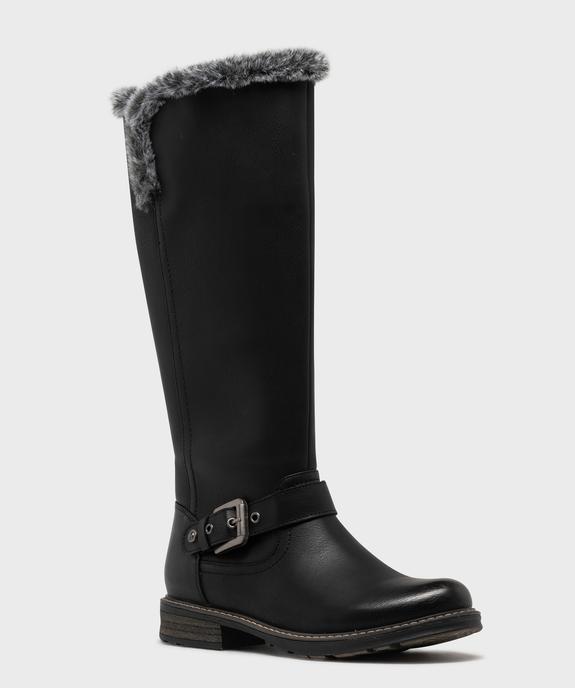 Bottes esprit biker avec fourrure imitation femme - Valentina Baldano vue2 - VALENTINA BALDA - GEMO