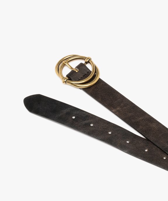 Ceinture aspect patiné à boucle en métal fantaisie femme vue2 - GEMO (ACCESS) - GEMO
