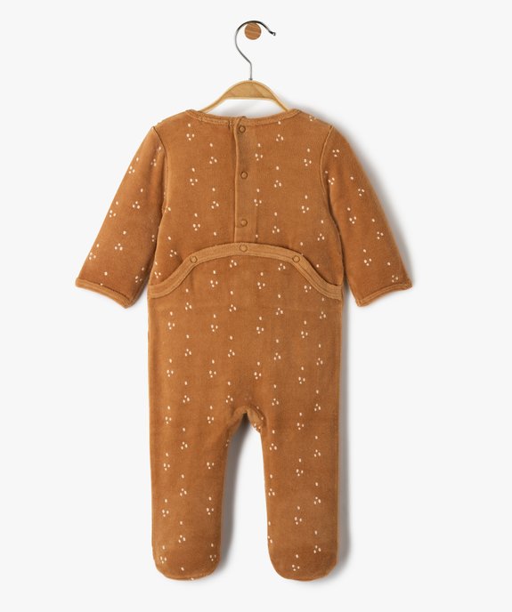 Pyjama dors-bien bébé en velours avec motifs animaux vue4 - GEMO(BB COUCHE) - GEMO