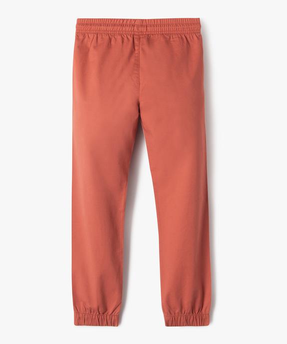 Pantalon jogger en toile garçon vue3 - GEMO (ENFANT) - GEMO