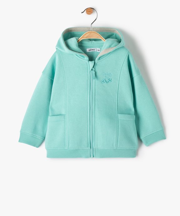 Sweat zippé molletonné à capuche bébé garçon vue1 - GEMO(BEBE DEBT) - GEMO