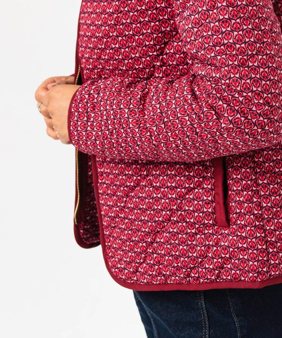 Veste matelassée à col rond et fermeture zippée femme vue2 - GEMO 4G FEMME - GEMO