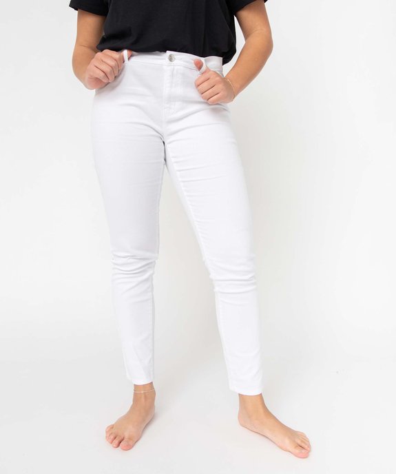 Pantalon femme en toile denim coupe Slim vue2 - GEMO 4G FEMME - GEMO