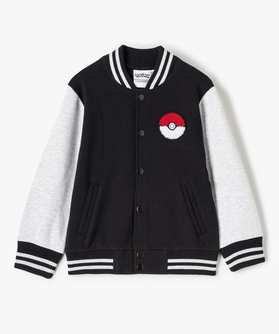 Sweat garçon boutonné bicolore - Pokemon vue1 - POKEMON - GEMO