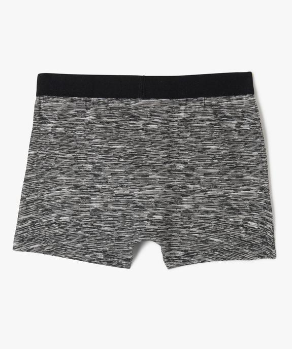 Boxer en coton stretch uni et chiné garçon (lot de 2) vue3 - GEMO 4G GARCON - GEMO