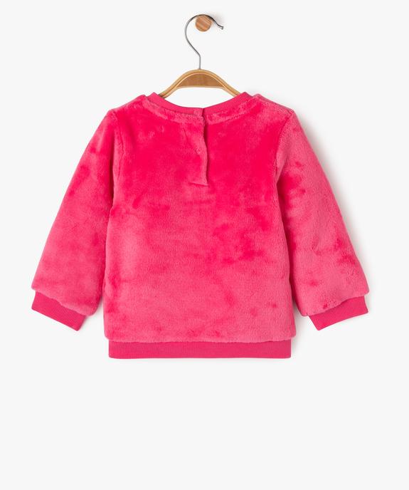 Sweat en maille peluche avec motif brodé bébé fille vue3 - GEMO(BEBE DEBT) - GEMO