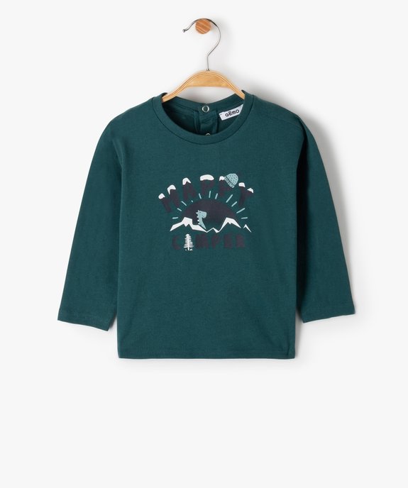 Tee-shirt bébé garçon à manches longues avec motif vue1 - GEMO(BEBE DEBT) - GEMO