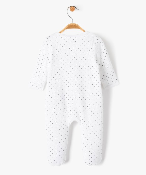 Pyjama ouverture devant avec motif chat bébé fille vue3 - GEMO 4G BEBE - GEMO