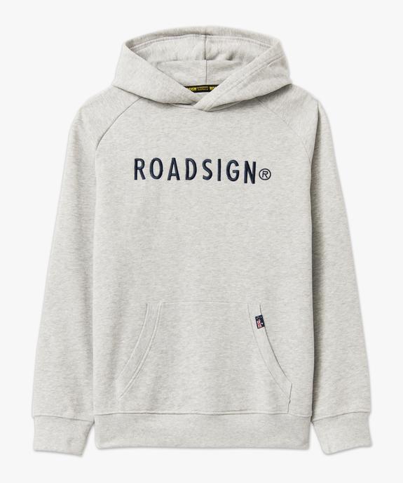 Sweat à capuche en molleton avec broderie homme - Roadsign vue4 - ROADSIGN D - GEMO