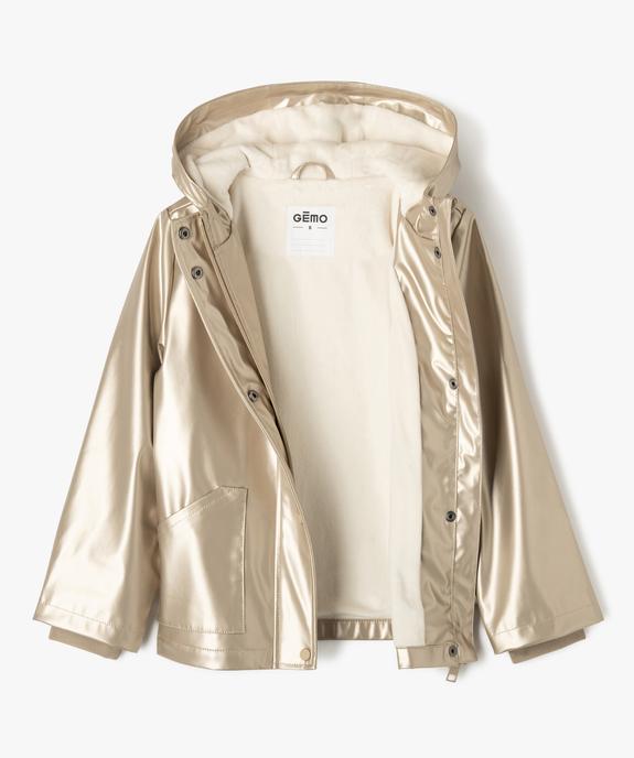 Imperméable à capuche et doublure peluche fille vue3 - GEMO (ENFANT) - GEMO