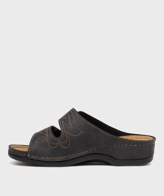 Mules femme confort à surpiqûres contrastantes vue9 - G'FLEX - GEMO