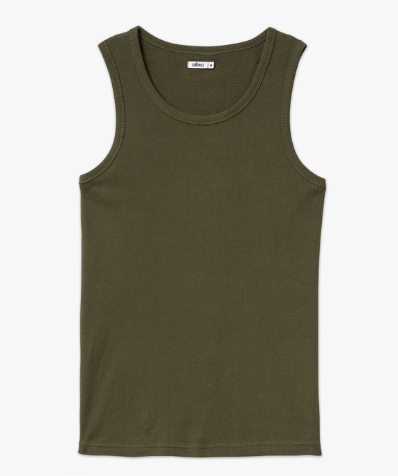 Débardeur uni en maille côtelée homme vue7 - GEMO 4G HOMME - GEMO