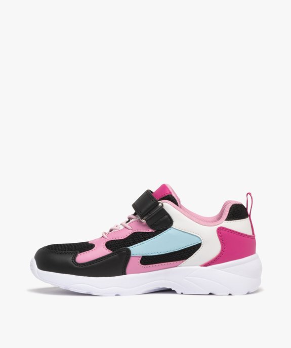 Baskets fille en mesh contrasté à lacets élastiques ronds et à scratch Ventosa - Fila vue3 - FILA - GEMO