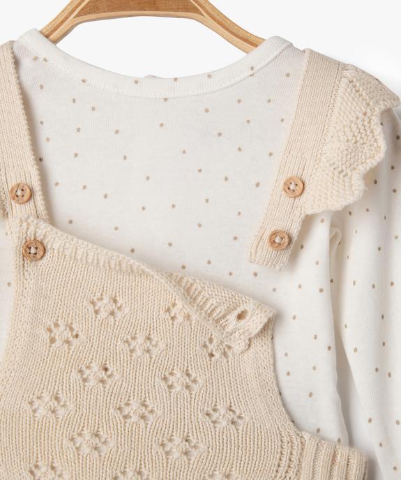 Ensemble de naissance 2 pièces salopette et body manches longues vue4 - GEMO 4G BEBE - GEMO