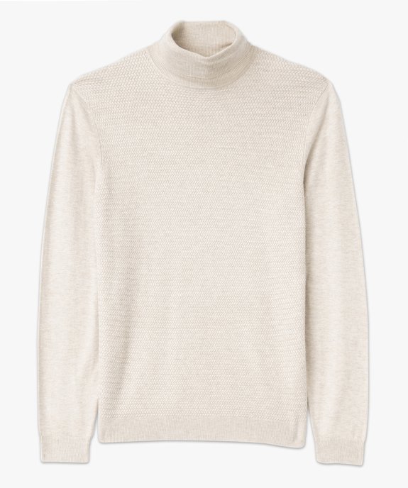 Pull à col roulé en maille fine homme vue6 - GEMO 4G HOMME - GEMO