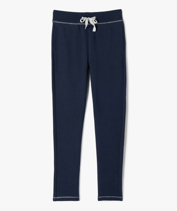 Leggings de sport fille avec surpiqûres pailletées vue1 - GEMO 4G FILLE - GEMO