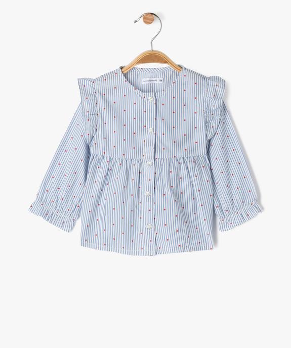 Blouse manches longues à rayures bébé fille - LuluCastagnette vue2 - LULUCASTAGNETTE - GEMO